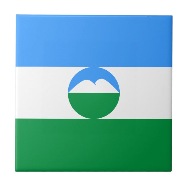 Kabardino Balkaria Flag Ceramic Tile (Front)