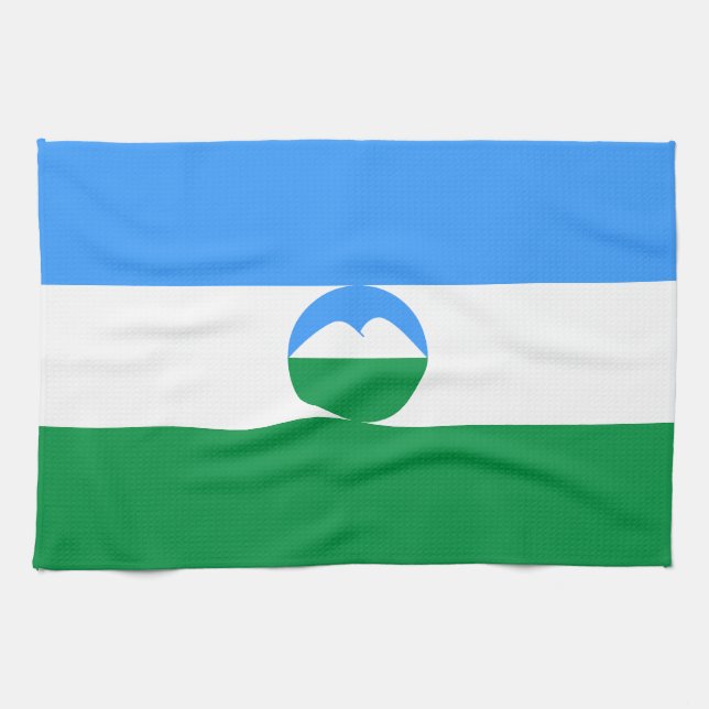 Kabardino Balkaria Flag Kitchen Towel (Horizontal)