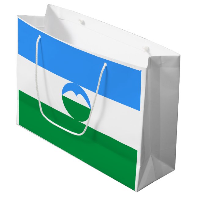 Kabardino Balkaria Flag Large Gift Bag (Front Angled)