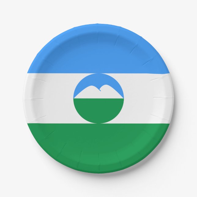 Kabardino Balkaria Flag Paper Plates (Front)