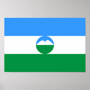 Kabardino Balkaria Flag Poster