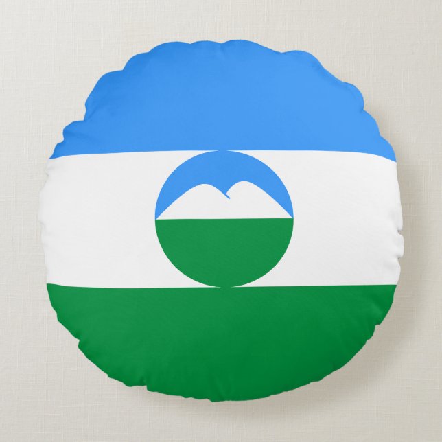 Kabardino Balkaria Flag Round Pillow (Front)
