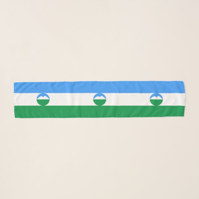 Kabardino Balkaria Flag Scarf (Front (Horizontal))
