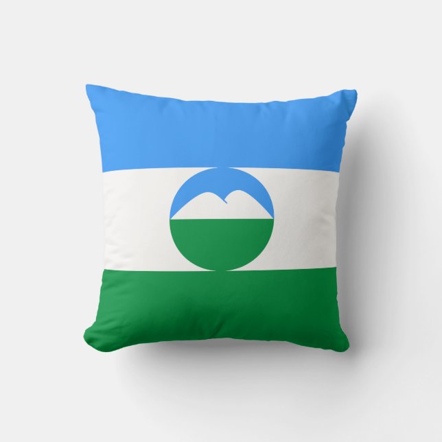 Kabardino Balkaria Flag Throw Pillow (Front)