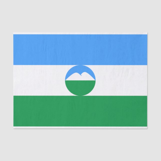 Kabardino Balkaria Flag Tissue Paper (Front)
