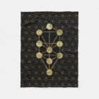 Kabbalah The Tree of Life Gold on Black