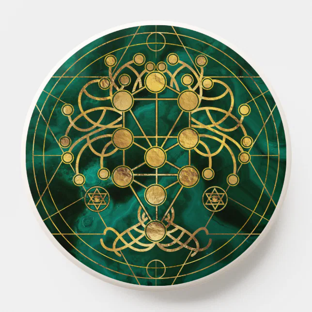 Kabbalah The Tree of Life -Malachite PopSocket | Zazzle