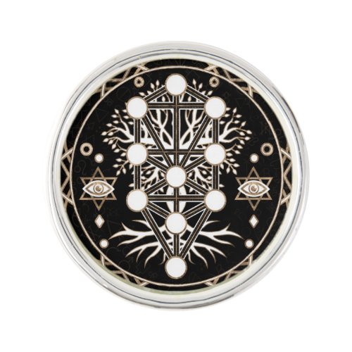 Kabbalah The Tree of Life Sacred Geometry Ornament Lapel Pin
