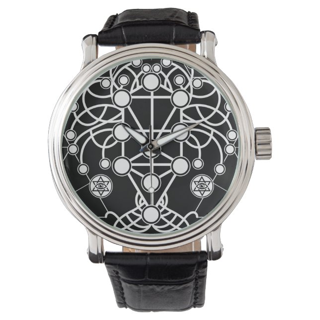 Kabbalah The Tree of Life Sacred Geometry Ornament Watch (Front)
