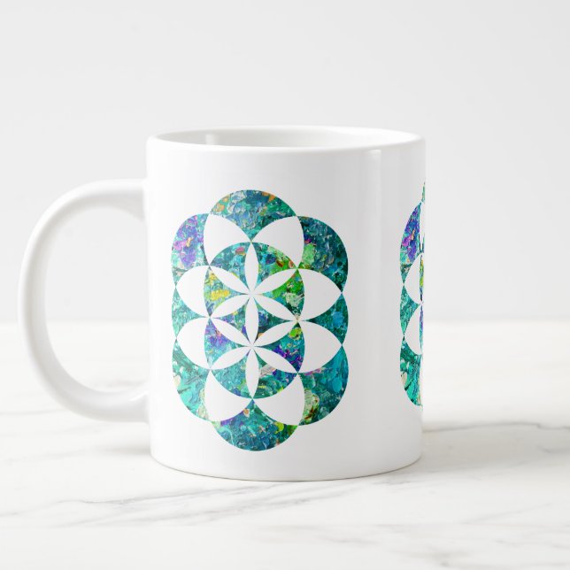 Kabbalah Tree of Life Giant Coffee Mug (Left)