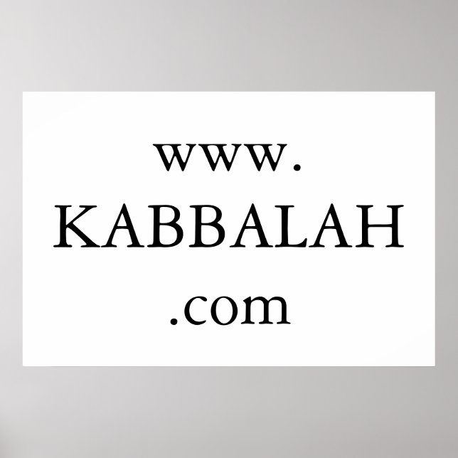 kabbalah web site poster (Front)
