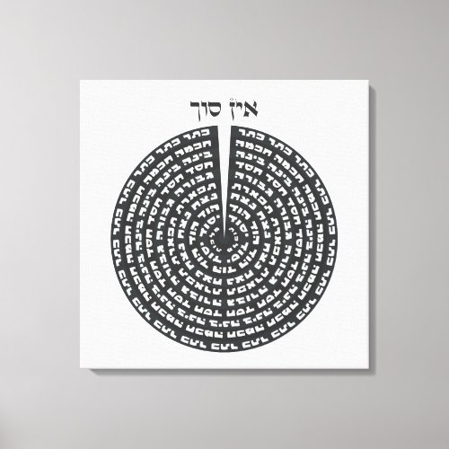 Kabbalistic Creation Hebrew Monochromatic Sefirot  Canvas Print