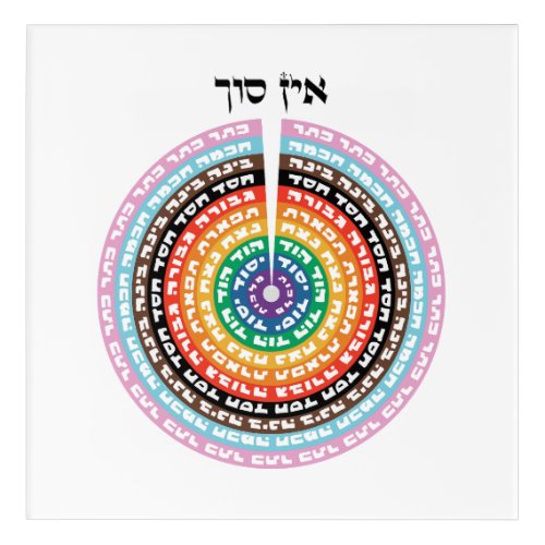 Kabbalistic Creation _ Hebrew Queer Sefirot  Acrylic Print