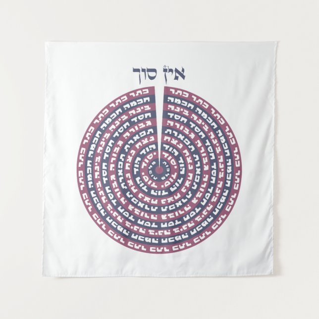 Kabbalistic Creation - Tzimtzum & Hebrew Sefirot  Tapestry (Front)