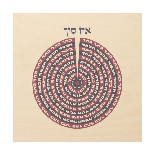 Kabbalistic Creation _ Tzimtzum  Hebrew Sefirot  Wood Wall Art