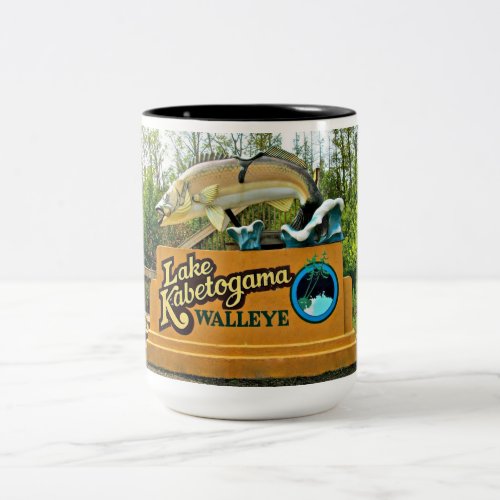 Kabetogama Lake Walleye Two_Tone Mug