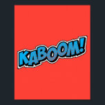 Kaboom! Explosive Pop Art Comic Blast Poster<br><div class="desc">Unleash the explosive energy of classic comic books with this vibrant 'Kaboom!' pop art design. Perfect for adding a dynamic burst of color and action to any space,  this design captures the powerful impact of retro comic exclamations,  making it a bold and eye-catching choice for any decor.</div>