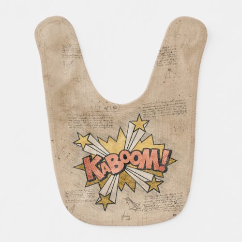 KABOOM Vintage Comic Book Steampunk Pop Art Baby Bib