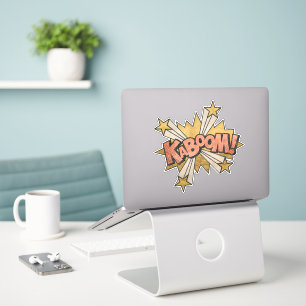 KABOOM! Vintage Comic Book Steampunk Pop Art Sticker