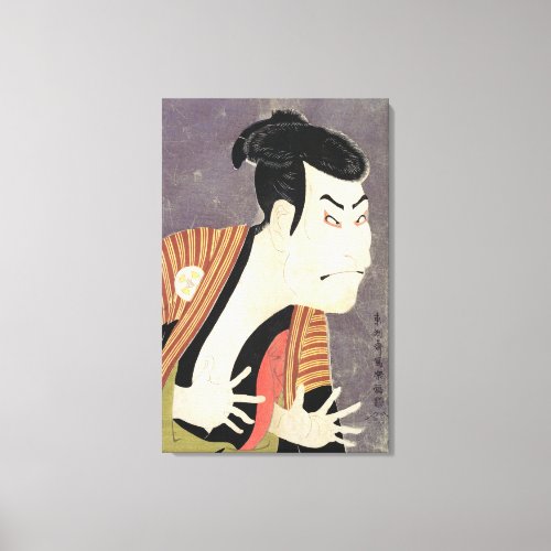 Kabuki Actor Ōtani Oniji as Yakko Edobei woodblock Canvas Print