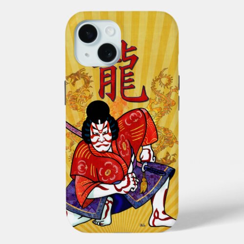 Kabuki Japanese Actor Folk Art iPhone 15 Case
