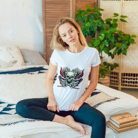 Kabuki Oni Mask and Skull T-Shirt
