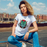 Kabuki Oni Mask and Skull T-Shirt