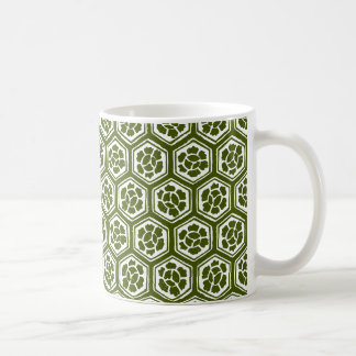Kabuki Style - Flowers in Green Coffee Mug