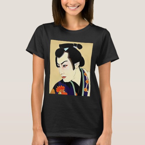 Kabuki theater actor Japanese vintage ukiyoe art T_Shirt