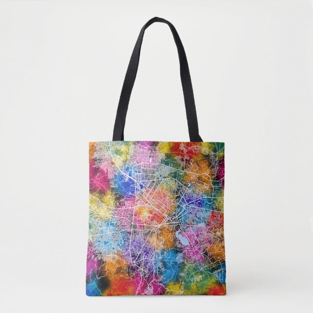 Kabul Afghanistan City Map Tote Bag (Front)