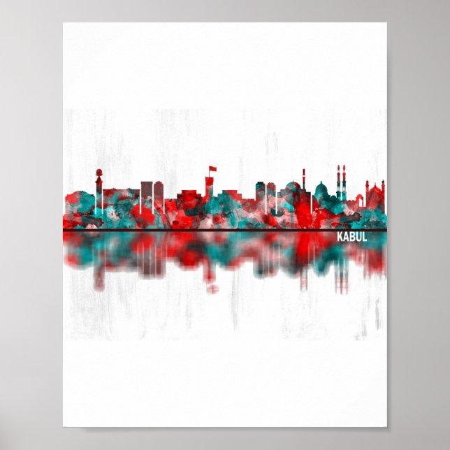 Kabul Afghanistan Skyline Poster (Front)