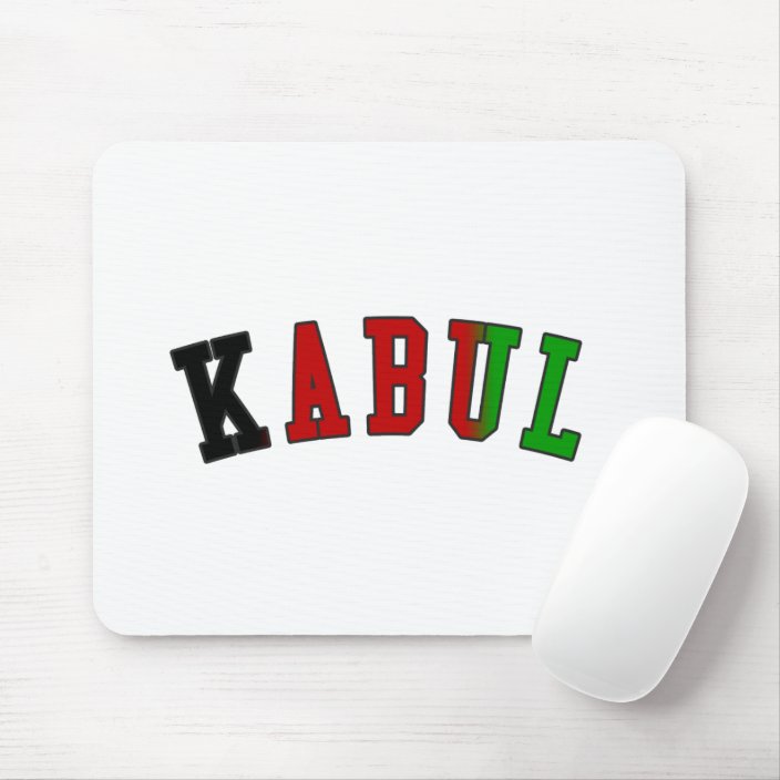 Kabul in Afghanistan National Flag Colors Mousepad