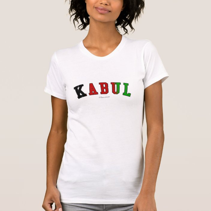 Kabul in Afghanistan National Flag Colors Shirt