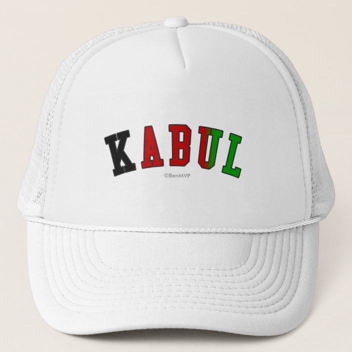 Kabul in Afghanistan National Flag Colors Trucker Hat
