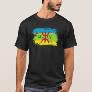 Kabyle Amazigh Flag Tifinagh Graphic Vintage Berbe T-Shirt