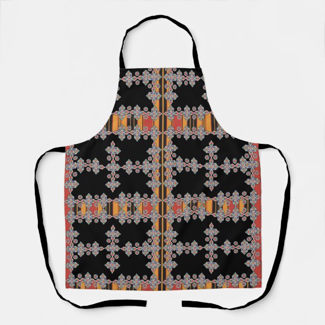 KABYLE DRESS FOUDA WITH KABYLE JEWELRY APRON (Front)