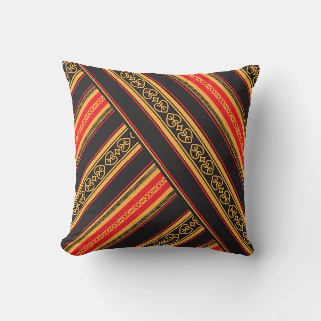 KABYLE FABRICS AMAZIGH ALGERIE - EL FOUDA THROW PILLOW (Front)