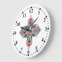 Horloge motifs kabyle large clock