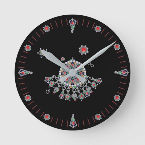 Kabyle jewelry round clock