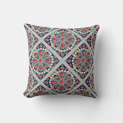 Kabyle jewelry throw pillow