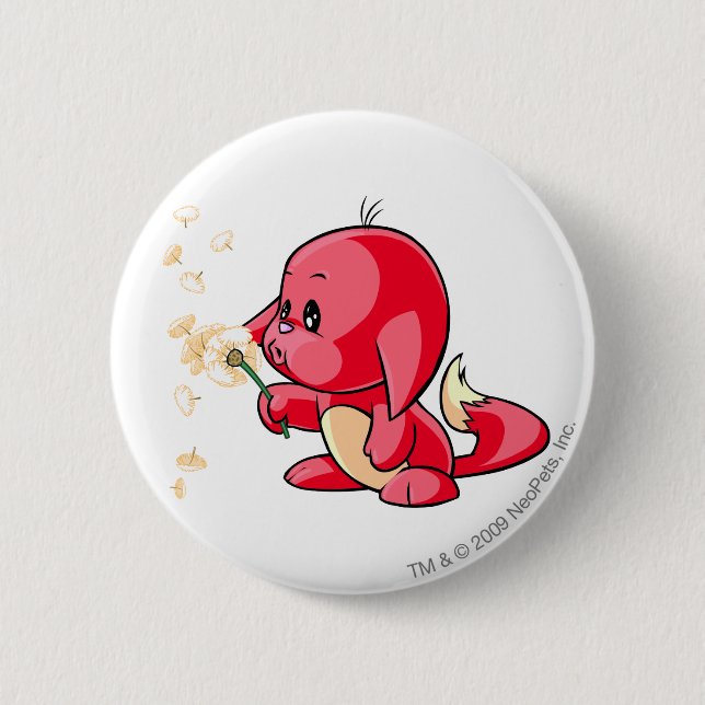 Kacheek Red Pinback Button (Front)