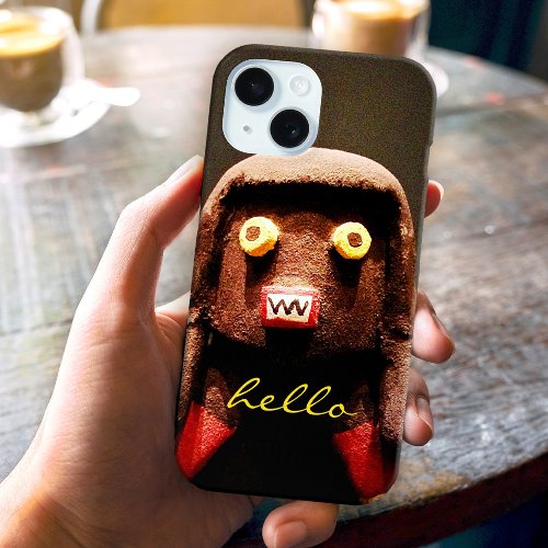 Kachina Cute Funny Sweet Face Photo Hello Quote iPhone 15 Case