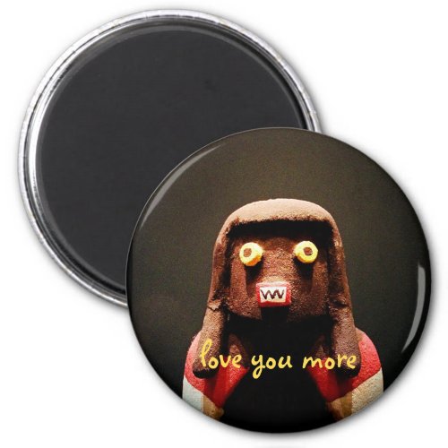 Kachina Doll Face Love You More Script Funny Cute Magnet