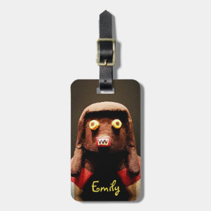 Kachina Doll Face Photo Script Custom Name Cute Luggage Tag