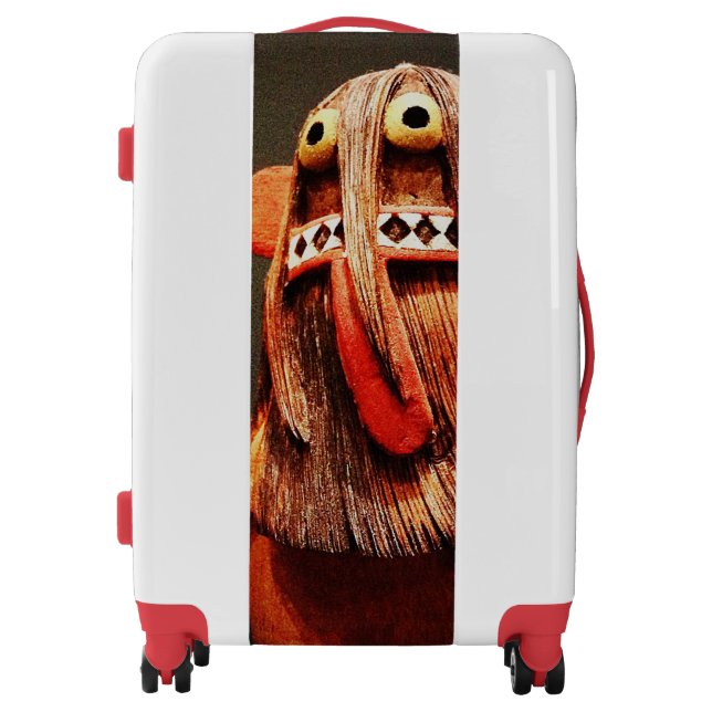 Kachina doll photo bold simple graphic cute face luggage (Front)
