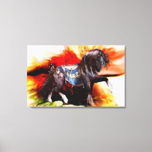 Kachina Hopi Horse Stretched Canvas Print