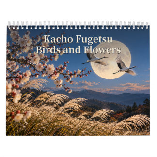 Kacho Fugetsu Birds and Flowers Photo-Real Art Calendar