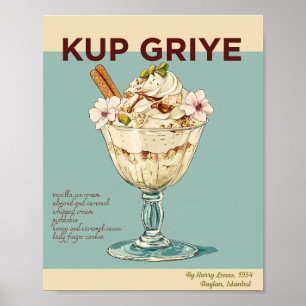 Kadikoy On My Mind Retro Food Poster 