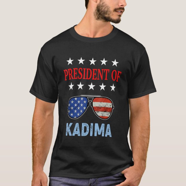 Kadima Accessories  Usa Flag Beach Saying T-Shirt (Front)