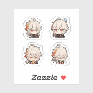 Kaedehara Kazuha Genshin Impact 4 Pack Sticker She